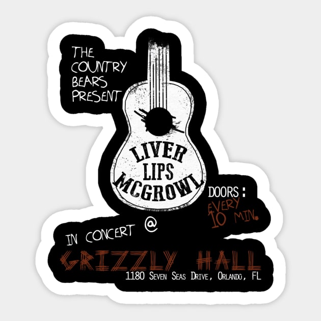 Liver Lips McGrowl Concert Sticker by itsajillyholiday